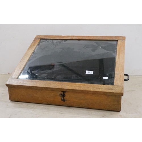 Vintage table top display with sloping glaze front Barnebys