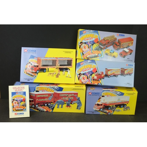 Corgi Classic, a boxed Chipperfield's Circus group to include, 11201 ERF KV with Cages, Lions