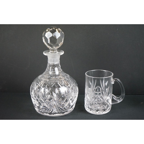 27 - Collection of Cut Glass including Six Royal Brierley Champagne Flutes together with Six Whisky Glass... 