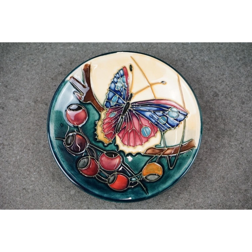 49 - Five Moorcroft Pin Dishes, patterns including Pansy 1993, Albany 2000, Red Tulip 1995, Hartgring 200... 