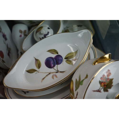 58 - Royal Worcester Evesham Porcelain Dinner Ware to include 3 lidded tureens, 2 small round lidded serv... 