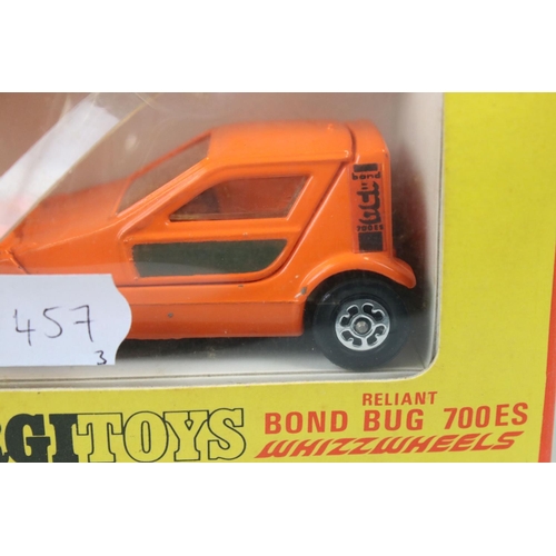 1043 - Three boxed Corgi Whizzwheels diecast models to include 389 Reliant Bond Bug 700 ES in orange, 375 T... 