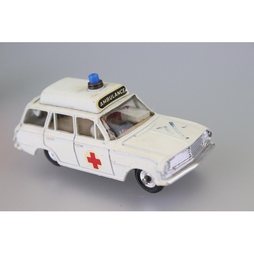 1092 - Two boxed Dinky diecast models to include 278 Vauxhall Ambulance (pen?) mark to bonnet and 436 Atlas... 
