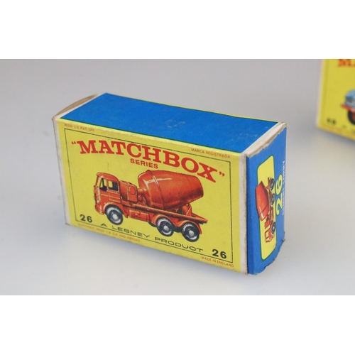 1052 - Six boxed Matchbox Series diecast models to include 61 Alvis Stalwart, 66 Greyhound Coach, 26 Cement... 