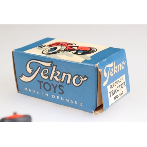 1058 - Boxed Tekno 460 Ferguson Tractor in red in vg condition with gd box