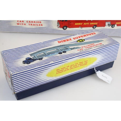 1430 - Two boxed Dinky Supertoys diecast models to include 983 Car Carrier with Trailer (play worn) and 982... 