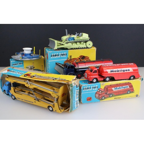 1434 - Five boxed diecast models to include 4 x Corgi Major (1102 Euclid TC12 Tractor with Dozer Blade, 110... 