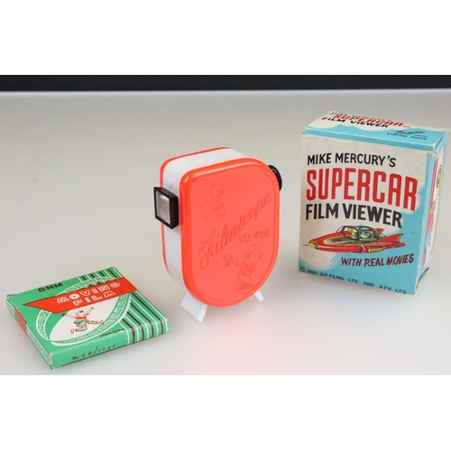 170 - Boxed Mike Mercury's Supercar Plastic Filmscope viewer with winding handle to operate the film, vg o... 