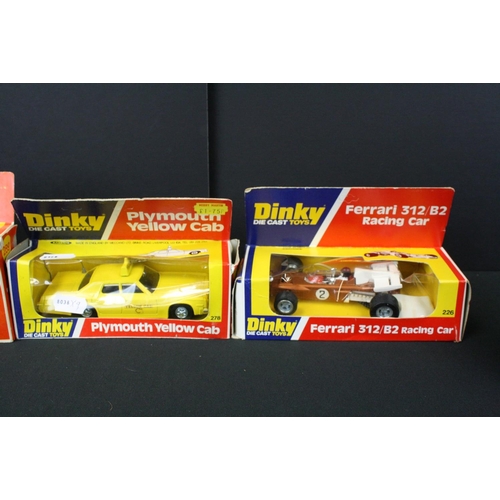1121 - Nine Boxed Dinky Toys vintage diecast model cars and other vehicles to include 222 Hesketh 308 E Rac... 