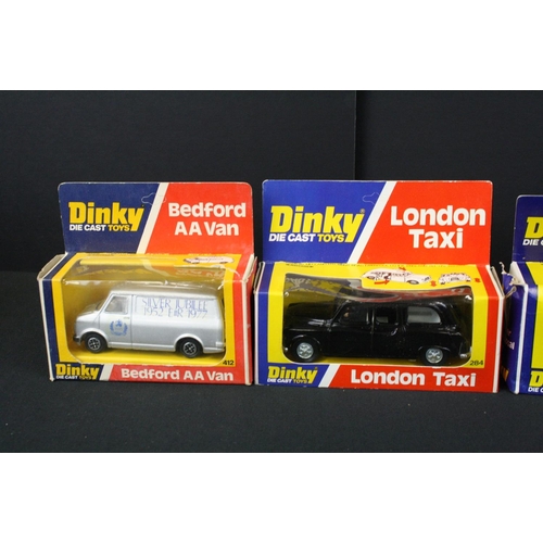 1121 - Nine Boxed Dinky Toys vintage diecast model cars and other vehicles to include 222 Hesketh 308 E Rac... 