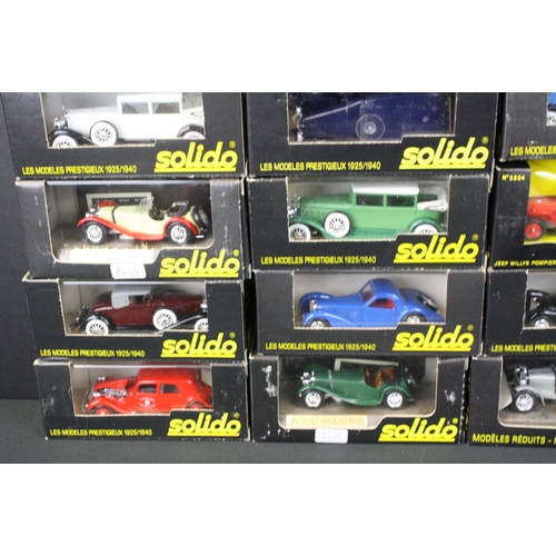 1144 - 16 Boxed Solido Age d'Or Les Modeles Prestigieux 1925/1940 Boxed / Cased Diecast models to include B... 