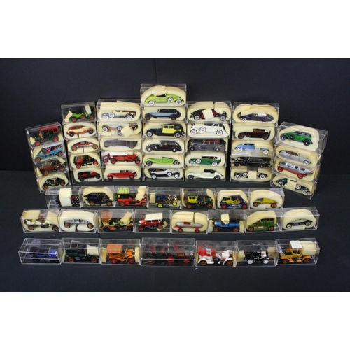 1154 - Collection of 56 Rio diecast models each individually cased to include Lincoln Continental, Fiat 519... 