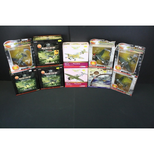 1176 - 10 Boxed Corgi 1/72 diecast model planes to include 3 x Predators of the Skies, 4 x Aviation Archive... 