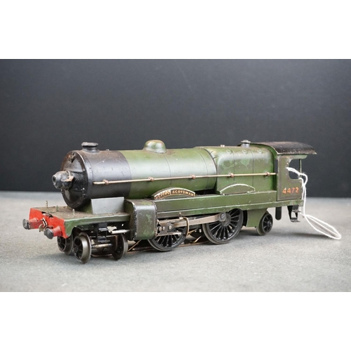 1 - Kit built brass / metal O gauge Flying Scotsman LNER 4-4-2 locomotive in green with tender, unmarked