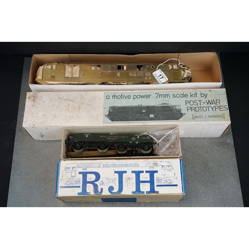 17 - Boxed O gauge RJH BR Coach Kit P-BRL-001 Diesel Brake Tender locomotive metal model kit (built) plus... 