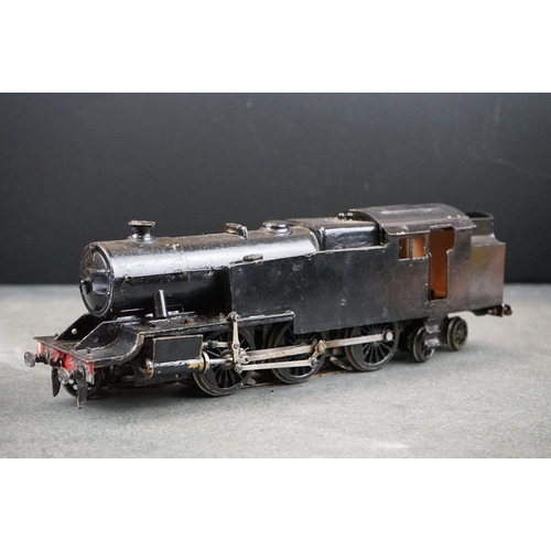 23 - Kit built O gauge 2-6-4 locomotive, metal construction, no makers mark, painted black, showing some ... 
