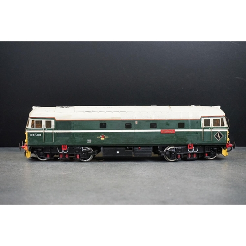 3 - Kit built O gauge D6508 Eastleigh BR Diesel locomotive in green livery, metal construction, unmarked... 