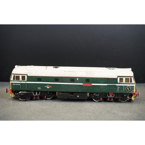 3 - Kit built O gauge D6508 Eastleigh BR Diesel locomotive in green livery, metal construction, unmarked... 