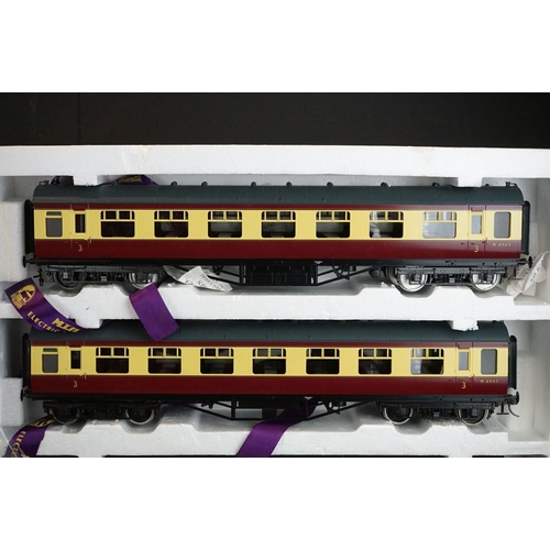 34 - Boxed MTH Electric Trains O gauge 22-60030 4 Car LMS Standard Passenger Set Crimson & Cream 4 Coach,... 