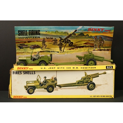 1266 - Three boxed Dinky diecast models & sets to include 660 Tank Transporter, 617 Volkswagen KDF with 50m... 
