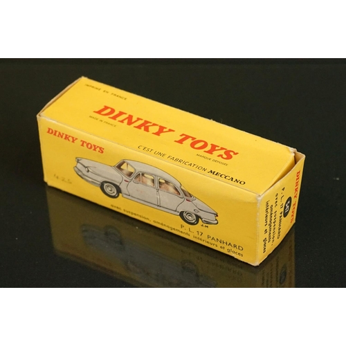 1377 - Two boxed Dinky diecast models to include 440 Mobilgas Tanker and a French 547 PL17 Panhard in pale ... 