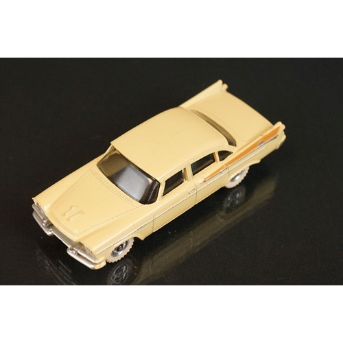 1385 - Boxed Dinky 191 Dodge Royal Sedan diecast model in cream, diecast vg with some marks to roof, gd box... 