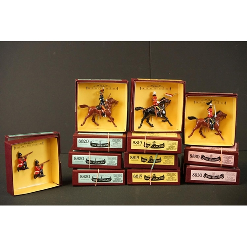 213 - 12 Boxed Britains Special Collectors Edition metal figures to include 4 x 8820 11th Hussars, 4 x 881... 