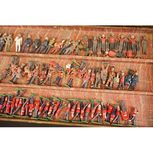 233 - Large collection of early-mid 20th C metal figures to include Britains examples, include military so... 