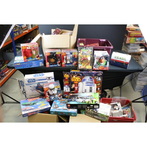 300 - Quantity of mixed toys to include boxed Star Wars RC Inflatable, boxed Potato Heads, comic and toy r... 