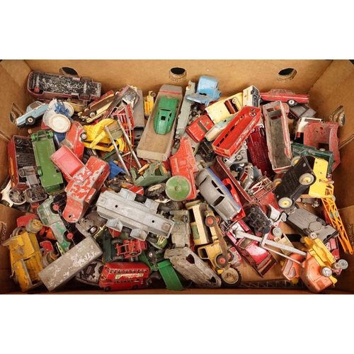 1335 - Quantity of heavily play worn diecast models from the mid 20th C to include Dinky, Corgi, Matchbox e... 