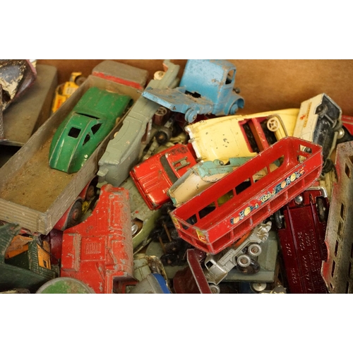 1335 - Quantity of heavily play worn diecast models from the mid 20th C to include Dinky, Corgi, Matchbox e... 
