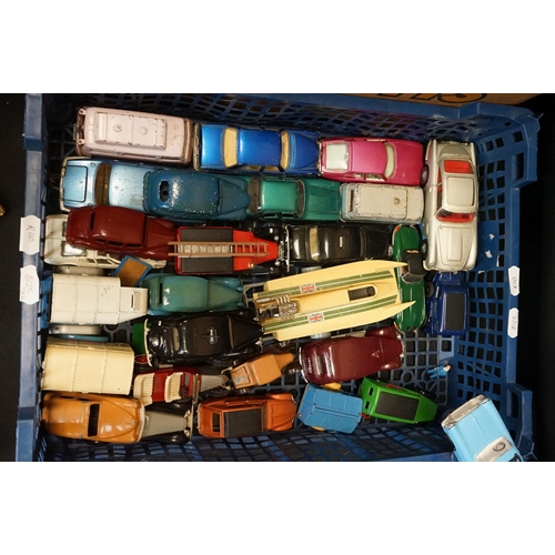 1341 - Collection of around 55 mid 20th C onwards play worn diecast models to include Dinky, Corgi, Triang ... 