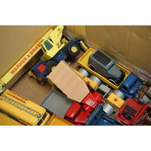 1342 - Collection of around 38 mid 20th C onwards play worn diecast models to include Dinky, Corgi, Solido ... 