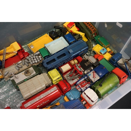 1343 - Collection of around 30 mid 20th C onwards play worn diecast commercial models to include Dinky and ... 