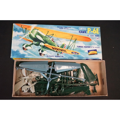 267 - 13 Boxed & Unbuilt Aurora plastic model kits to include 8 Famous Fighters (309-.98 German 