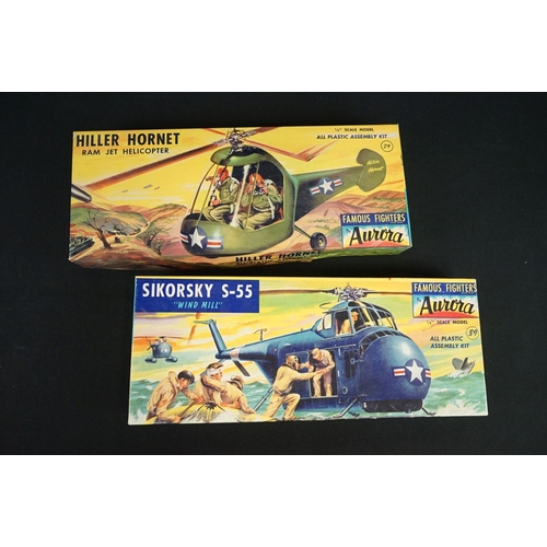 267 - 13 Boxed & Unbuilt Aurora plastic model kits to include 8 Famous Fighters (309-.98 German 