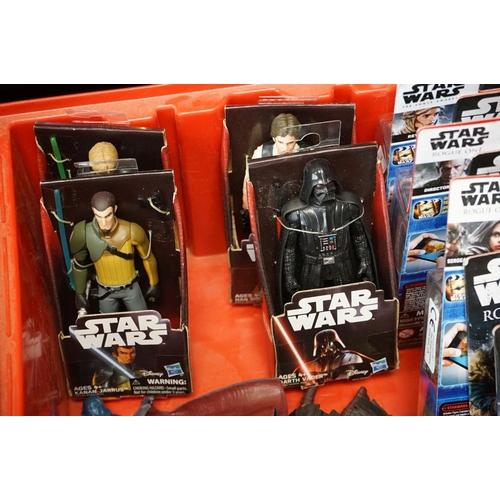 426 - Star Wars - 47 Carded Hasbro figures to include The Force Awakens (Admiral Ackbar, Kylo Ren, Finn, H... 