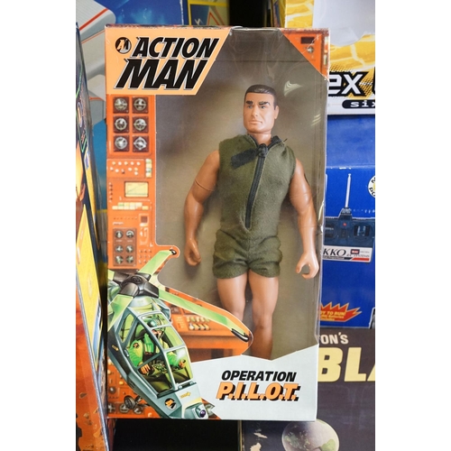 464 - Three boxed Hasbro Action Man Sets to include Operation Pilot (incorrect figure, missing inner packa... 