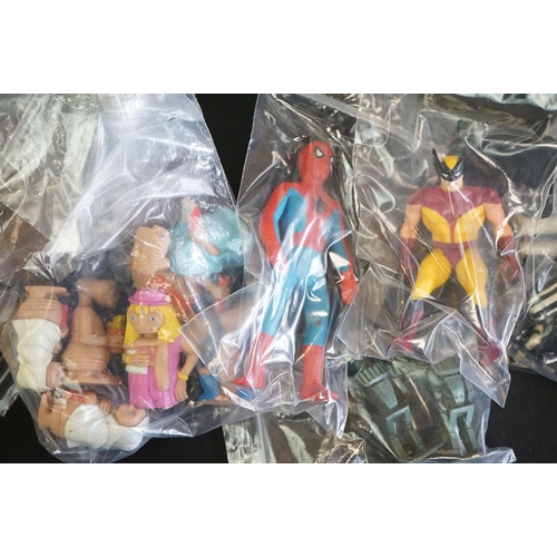 466 - Large collection of TV related figures from the 1980s to the 1990s to include boxed Hasbro DC Justic... 