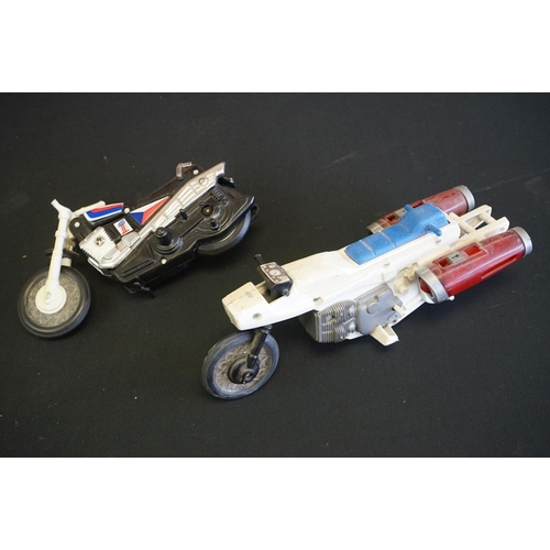 469 - Collection of 3 x Ideal Evel Knievel stunt toys to include Funny Car, Super Jet Cycle and Dragster, ... 