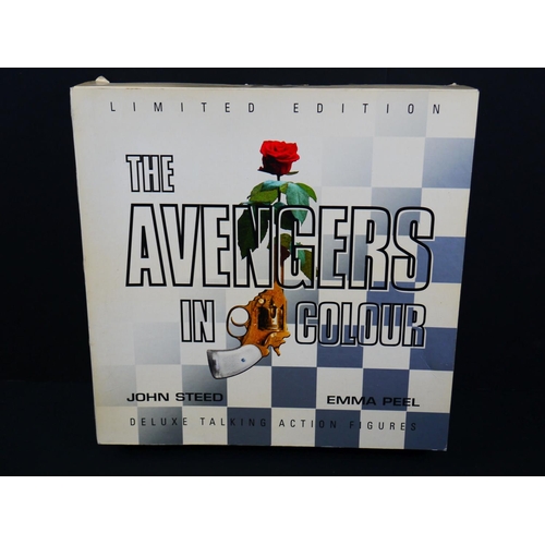 369 - Boxed ltd edn Product Enterprise The Avengers in Colour Deluxe Talking Action Figures complete with ... 