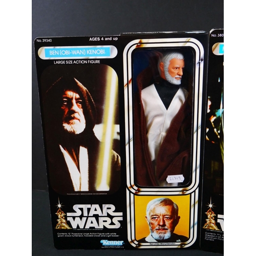 557 - Star Wars - Two original Kenner large size action figures to include Princess Leia Organa and Ben Ob... 