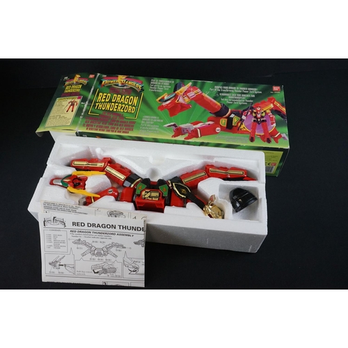 542 - Three boxed Bandai Power Rangers figures to include 2225 Red Dragon Thunderzord (incomplete with ins... 