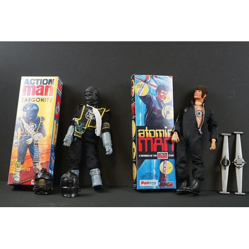 564 - Action Man - Two original Palitoy figures to include Zargonite & Atomic Man, both with accessories a... 