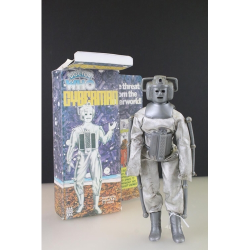 388 - Doctor Who - Original Denys Fisher Cyberman figure with reproduction box, figure shows playwear with... 