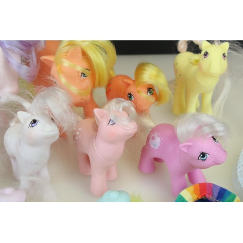 414 - My Little Pony - Collection of 13 original Hasbro MLP ponies and sea horses plus a group of accessor... 