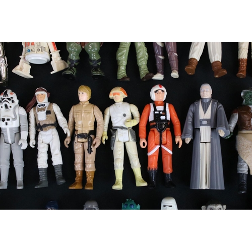 596 - Star Wars - 66 Original figures to include 8D8, 2 x Chief Chirpa, Boba Fett, Wicket, Chewbacca, Gene... 