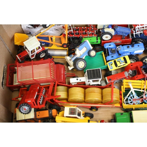 328 - Collection of Britains farming models and figures to include over 30 vehicles featuring Combine Harv... 