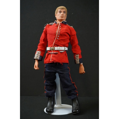 570 - Action Man - Five Original Palitoy Action Man Figures, all with flock hair and gripping hands, dress... 