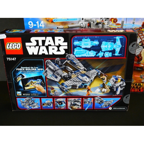340 - Lego - Two boxed Star Wars sets to include 75157 Captain Rex's AT-TE (some box corner knock 7 creasi... 